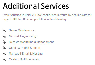 pitstopit additionalservices