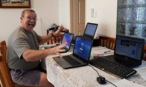Bruce Smail Port Macquarie using Computers