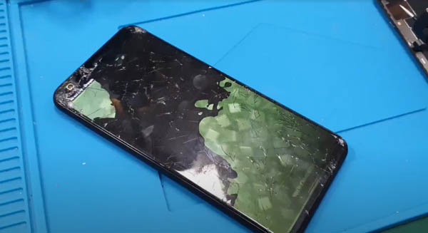 Smashed mobile phone screen