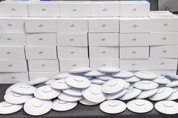 Ubiquiti UniFI Access Points ready for a large Motel deployment