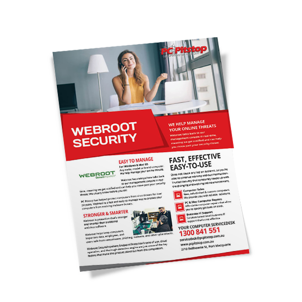 PC Pitstop - Business IT Support - Webroot Security
