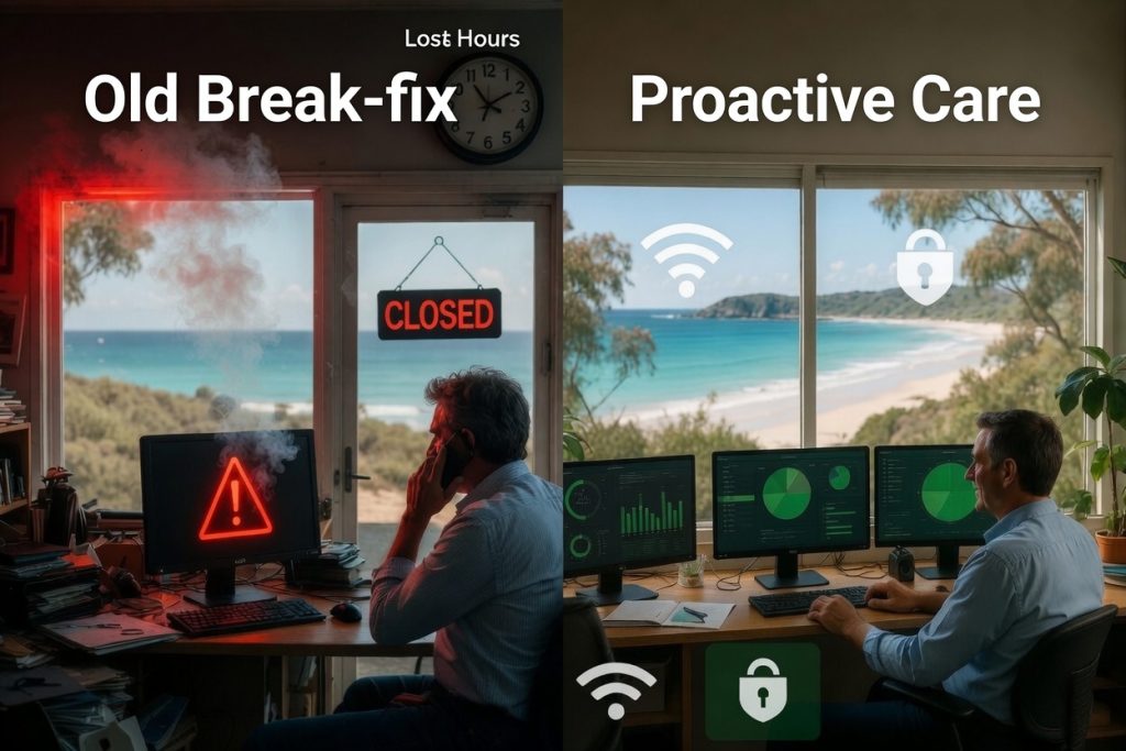 Old Break-Fix VS Proactive Care Old Break-Fix VS Proactive Care